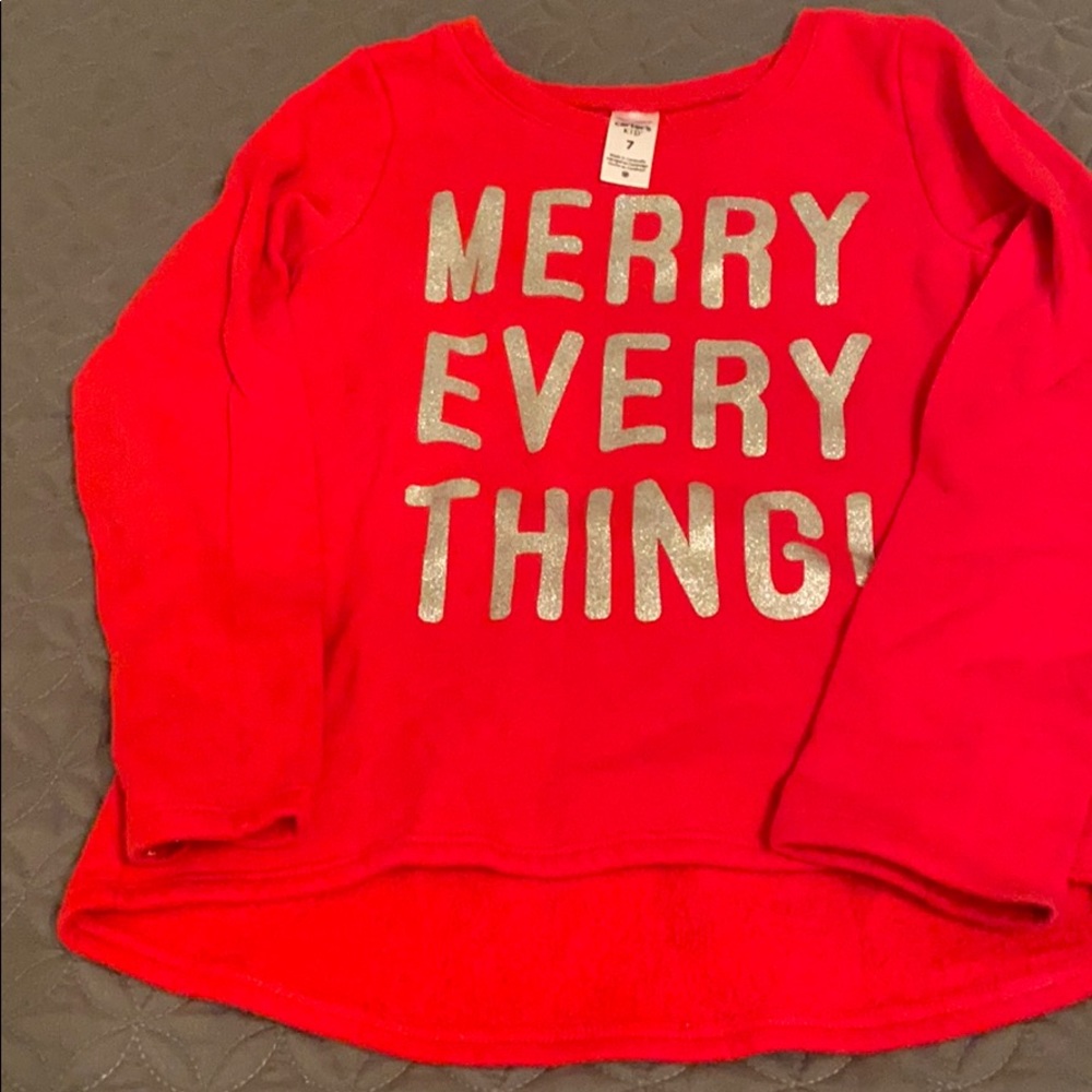 Size 7 Carter’s holiday sweatshirt